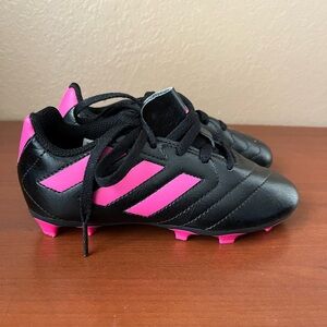 Adidas Goletto VII FG Soccer Cleats Black Pink Size 11K Girls Football Kids